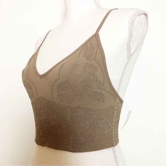 NWT INTIMATELY FREE PEOPLE Candy Textured Seamless Bralette in Sand XS/S - Picture 3 of 16